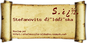 Stefanovits Áldáska névjegykártya